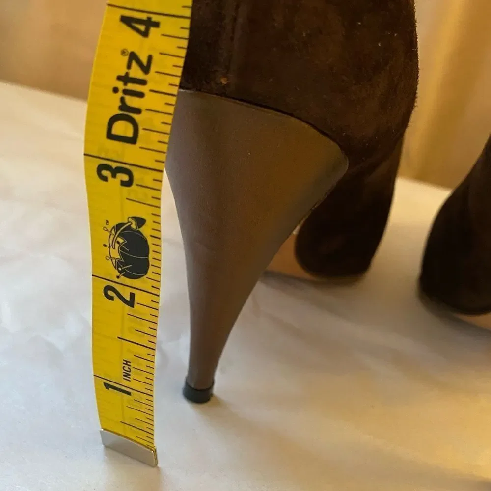 RARE Beltrami vintage cap toe chocolate suede pumps size 5 excellent condition